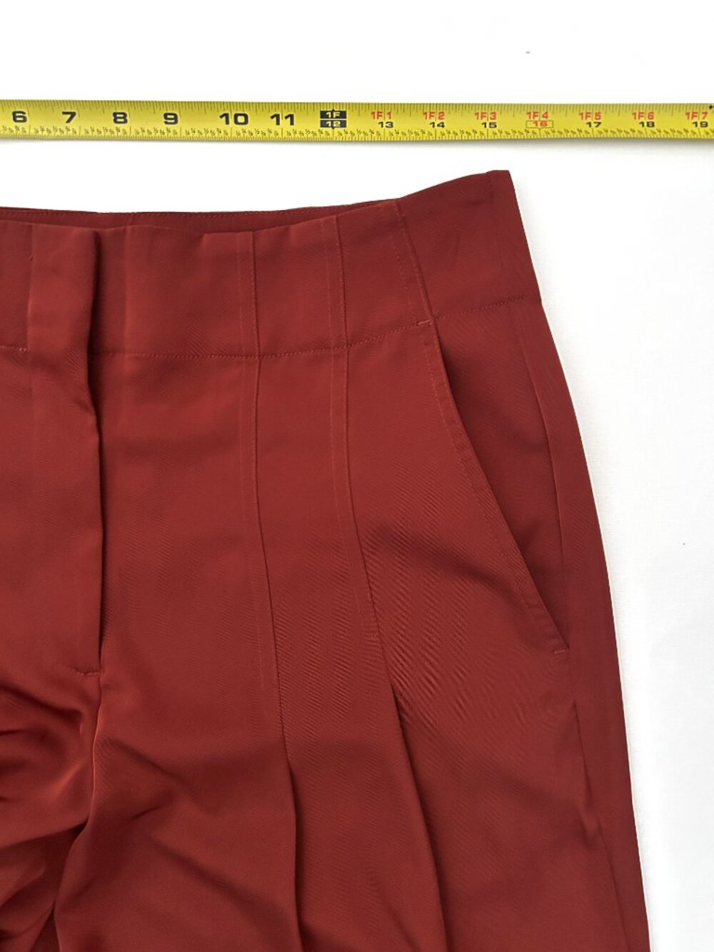 Banana Republic Factory Pleated Wide Leg Pants Women's Size 10 Caramel NWT - Picture 5 of 9
